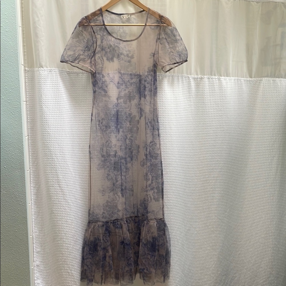 Intimately Free People Sheer Floral Dress